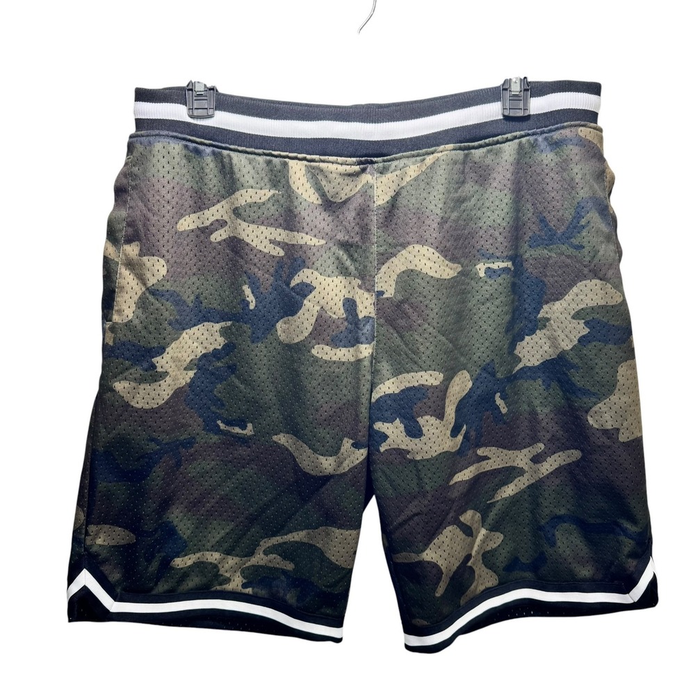 CSG Legend‎ Basketball Camo Premium Mesh Thick Athletic Shorts Men 2XL Pockets